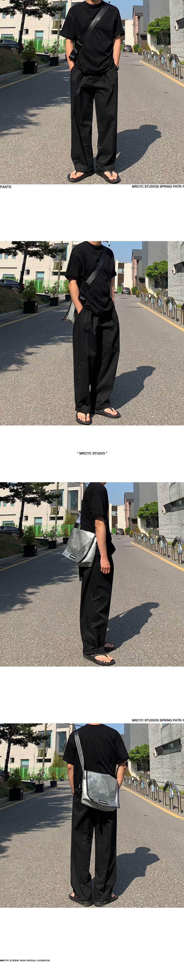 黒コーデ リラックスワイドパンツ - モノトーンスタイルの定番
