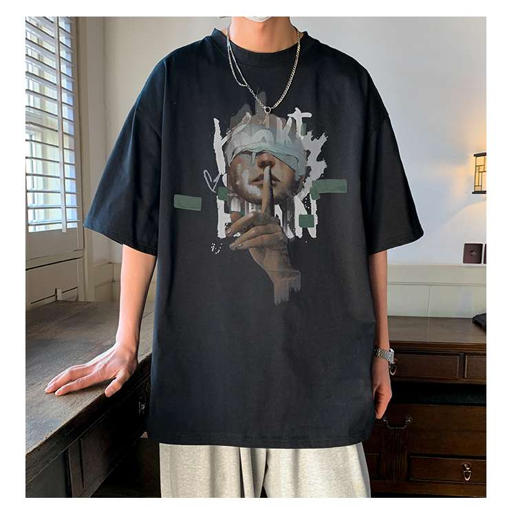 黒コーデ ミステリアスシルエットオーバーサイズTシャツ
