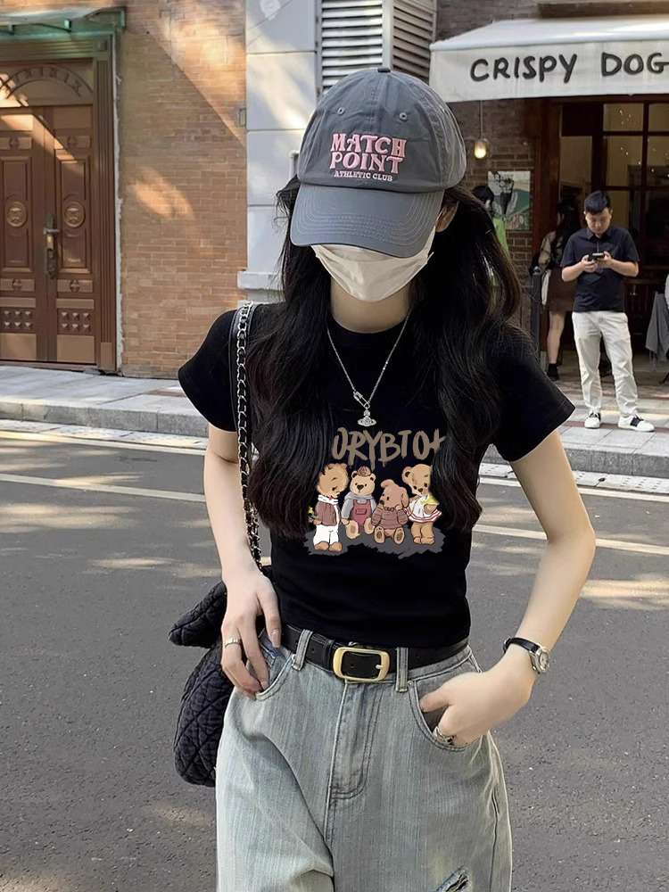 黒コーデ グラフィックTシャツ4枚セット ストリートファッション