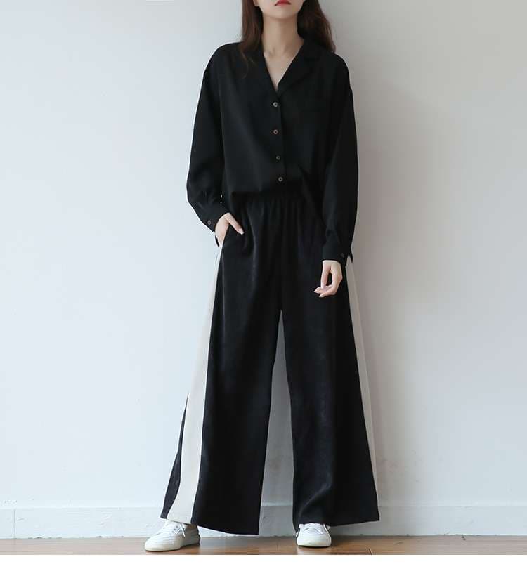 黒コーデ オーバーサイズシャツジャケット