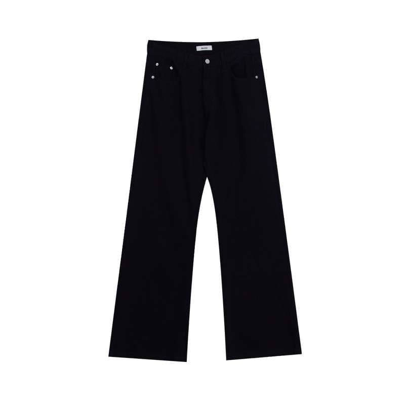 黒コーデ ワイドレッグ フレアパンツ