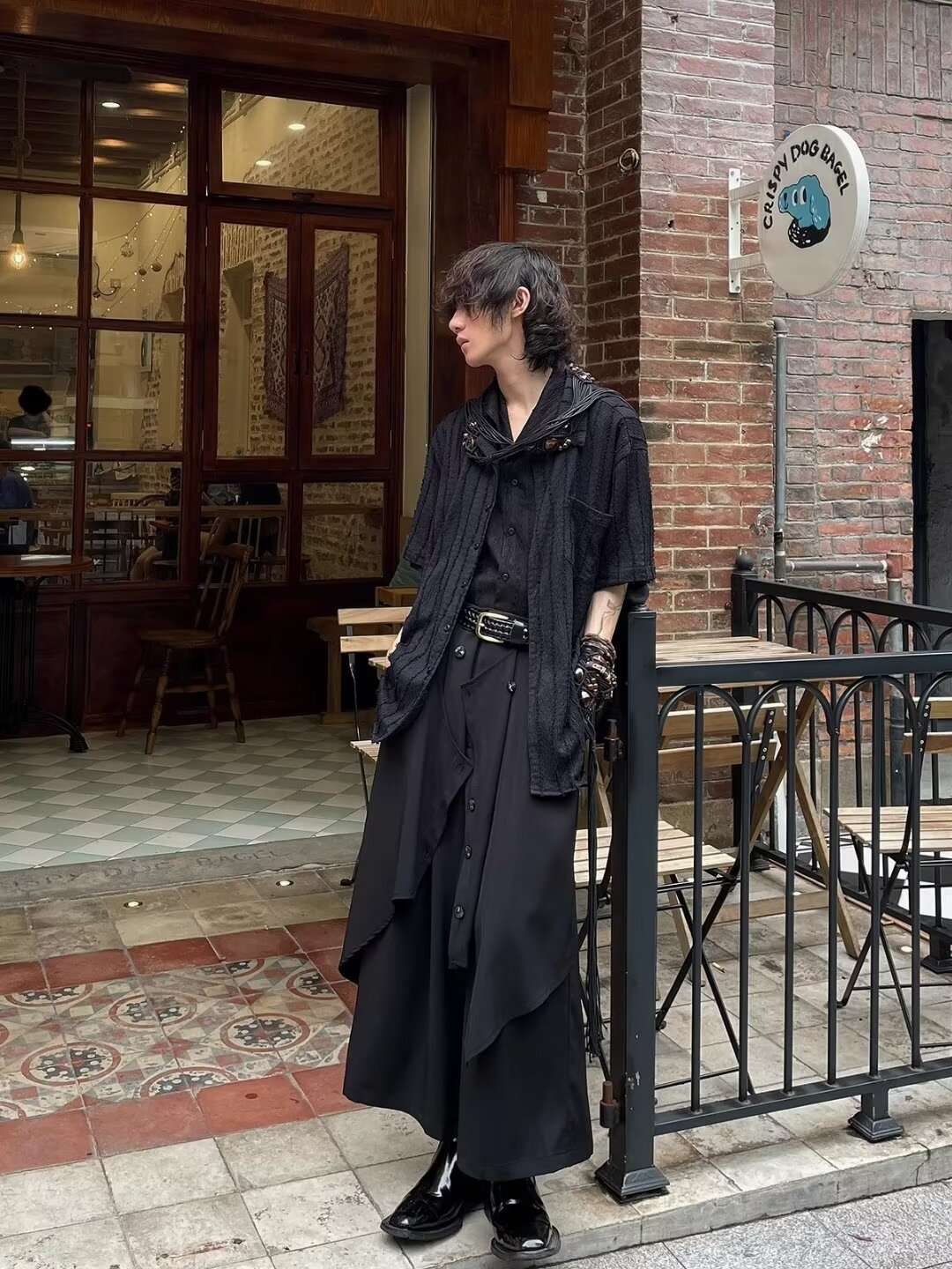黒コーデ オールブラックコーディネートセット