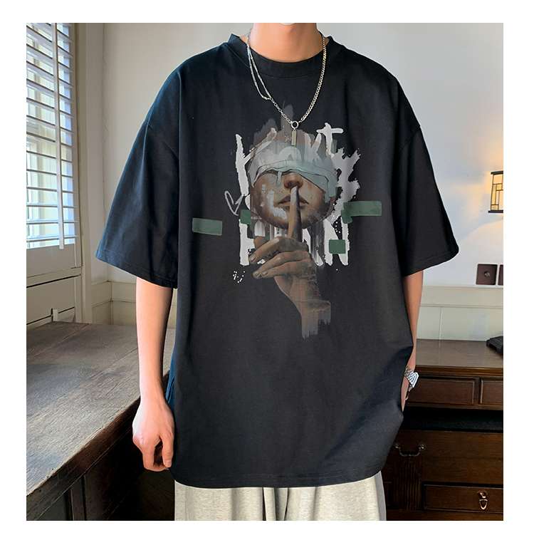 黒コーデ ミステリアスシルエットオーバーサイズTシャツ