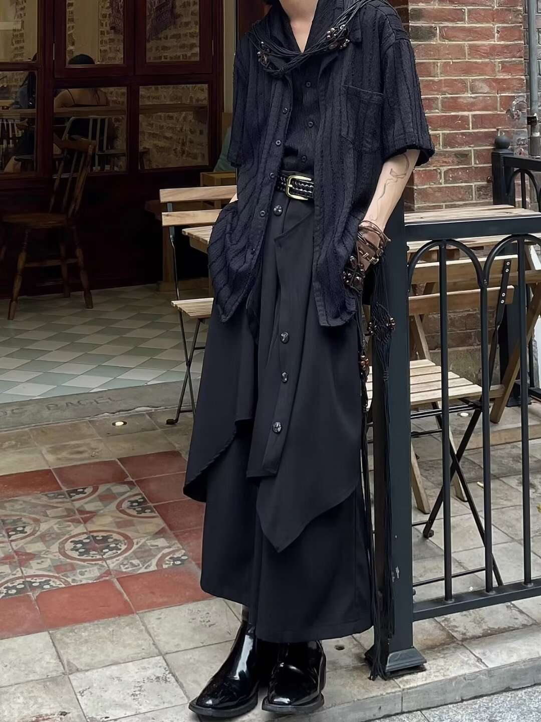 黒コーデ オールブラックコーディネートセット