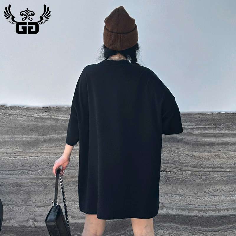 黒コーデ ギガホリダ テディベアビッグTシャツワンピ