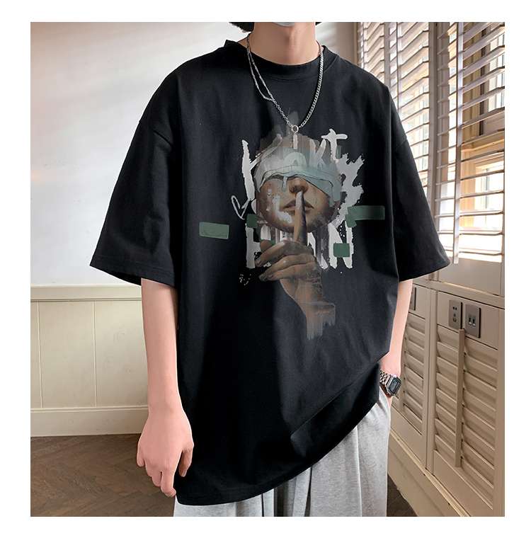 黒コーデ ミステリアスシルエットオーバーサイズTシャツ